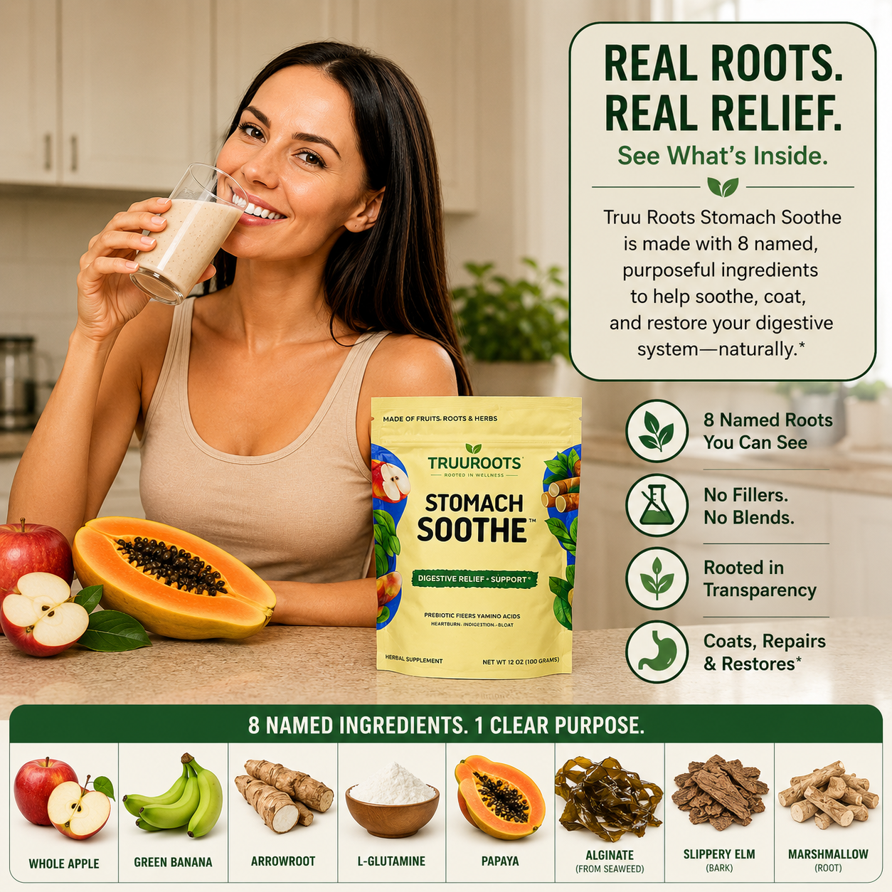Truu Roots Stomach Soothe™ Daily Digestive & Gut Support